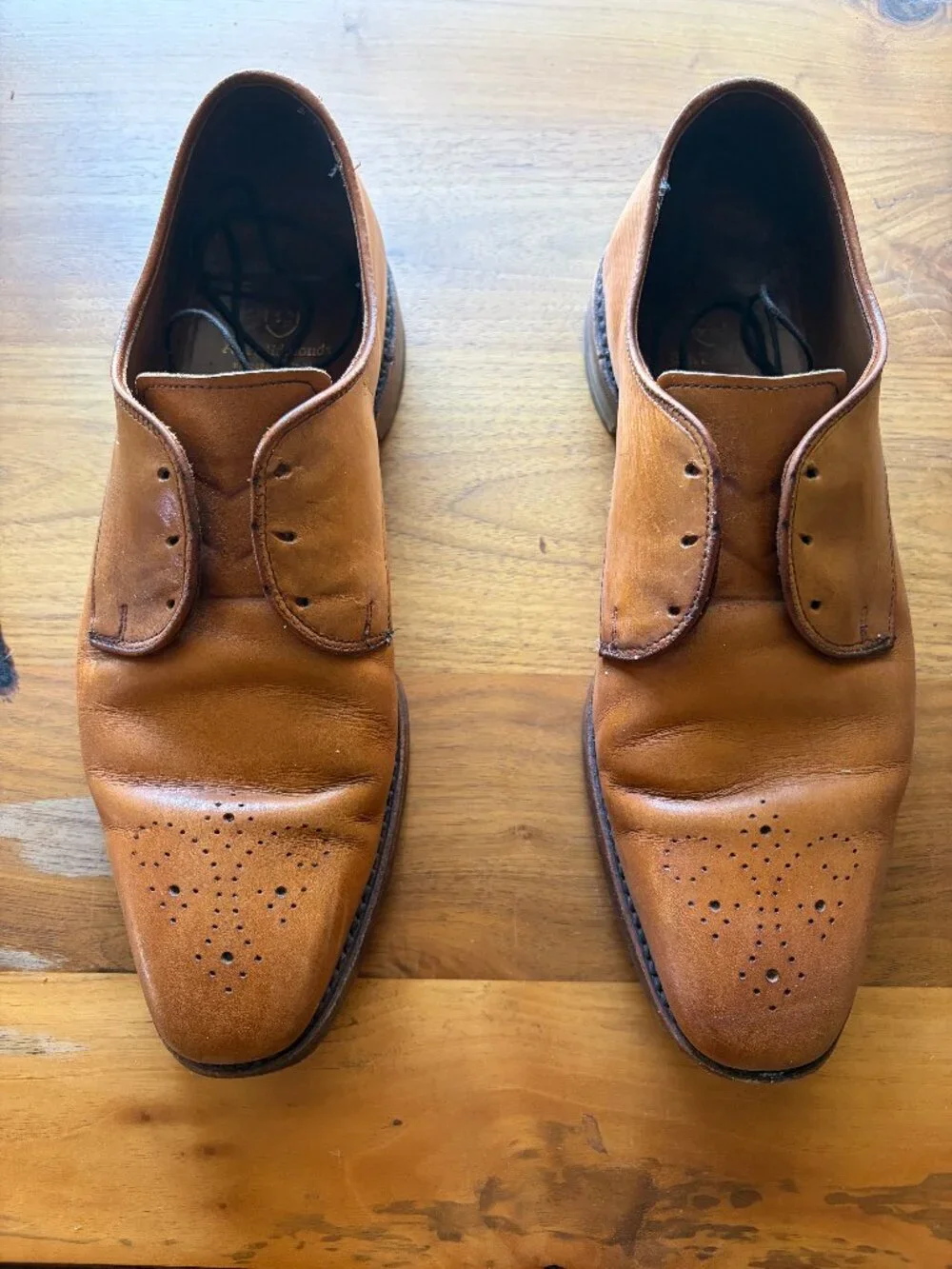 Allen Edmonds Flatiron Walnut Leather Oxford Dress Shoes Men’s 9.5 Made USA